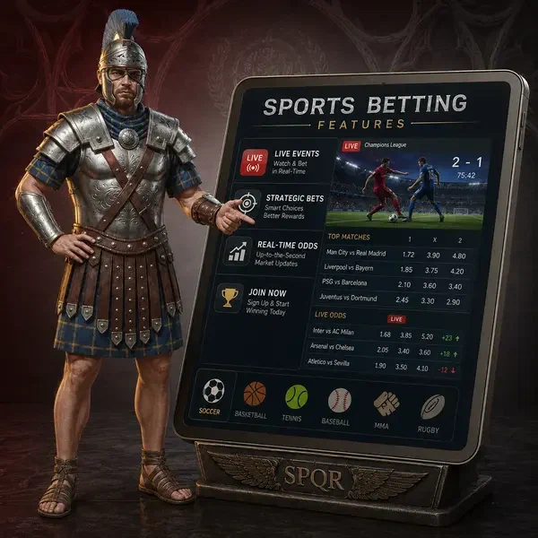 Legiano Centurion analyzující data sportovního sázení na dynamickém zobrazení rozhraní
